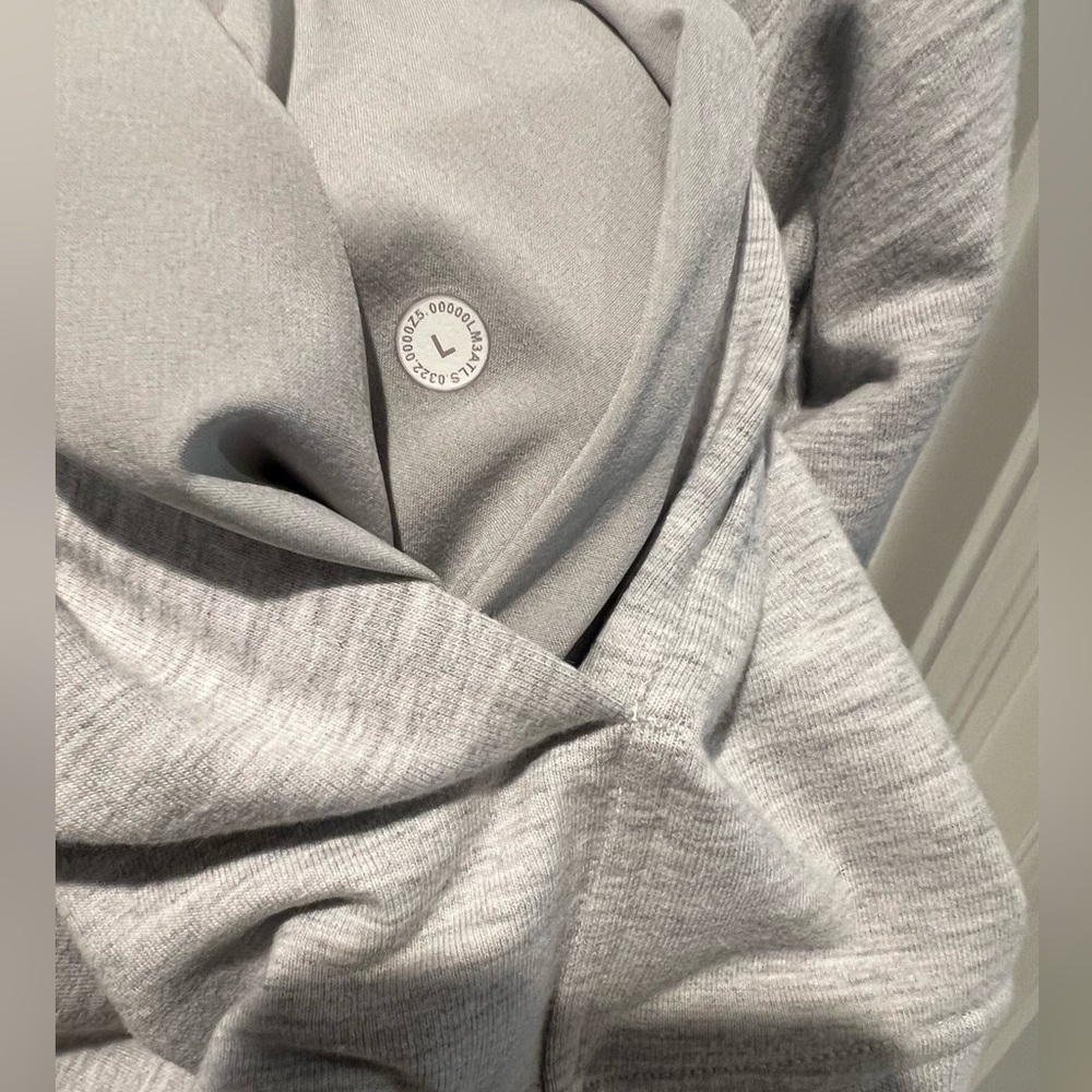 Lululemon City Sweat Pullover Hoodie Heathered Ultra Light Grey- Men’s Large - Picture 5 of 5